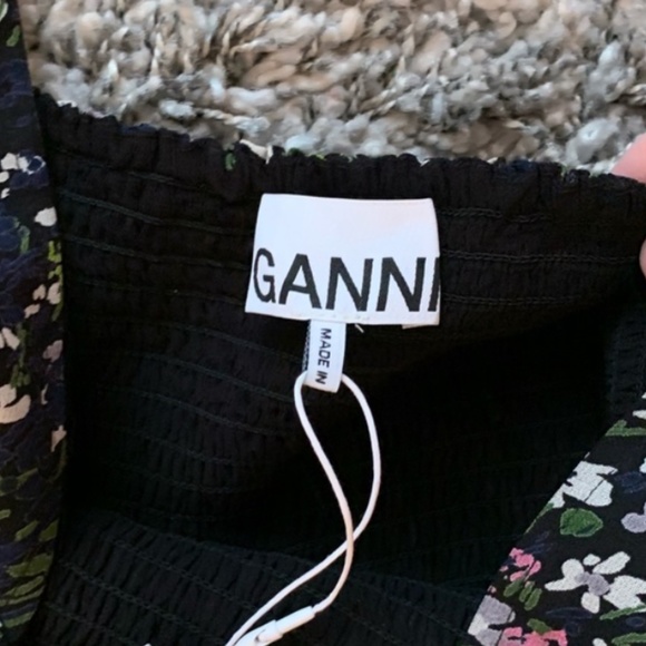 Ganni Shirred floral georgette maxi dress - Picture 7 of 7